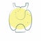 Icon Larynx. related to Respiratory Therapy symbol. Color Spot Style. simple design editable. simple illustration