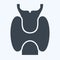 Icon Larynx. related to Respiratory Therapy symbol. glyph style. simple design editable. simple illustration