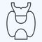 Icon Larynx. related to Respiratory Therapy symbol. line style. simple design editable. simple illustration