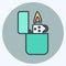 Icon Lighter. suitable for men accessories symbol. color mate style. simple design editable. design template vector. simple symbol