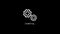 Icon for loading. The white gears turns on black background. Animation motion graphic.