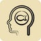 Icon Loneliness. related to Psychology Personality symbol. glyph style. simple design editable. simple illustration