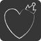 Icon Love King. related to Valentine Day symbol. chalk Style. simple design editable. simple illustration