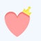 Icon Love King. related to Valentine Day symbol. flat style. simple design editable. simple illustration