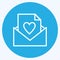 Icon Love Letter. related to Valentine's Day symbol. blue eyes style. simple design editable. simple illustration