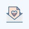 Icon Love Letter. related to Valentine's Day symbol. doodle style. simple design editable. simple illustration