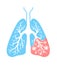 Icon of lung disease bacteria