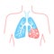 Icon of lung disease pneumonia
