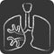 Icon Lungs. related to Human Organ symbol. chalk Style. simple design editable. simple illustration