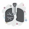 Icon Lungs. related to Human Organ symbol. comic style. simple design editable. simple illustration