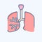 Icon Lungs. related to Human Organ symbol. doodle style. simple design editable. simple illustration