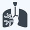 Icon Lungs. related to Human Organ symbol. glyph style. simple design editable. simple illustration