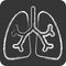 Icon Lungs. related to Respiratory Therapy symbol. chalk Style. simple design editable. simple illustration