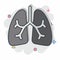 Icon Lungs. related to Respiratory Therapy symbol. comic style. simple design editable. simple illustration