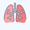 Icon Lungs. related to Respiratory Therapy symbol. doodle style. simple design editable. simple illustration