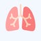 Icon Lungs. related to Respiratory Therapy symbol. flat style. simple design editable. simple illustration