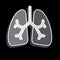 Icon Lungs. related to Respiratory Therapy symbol. glossy style. simple design editable. simple illustration