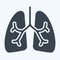 Icon Lungs. related to Respiratory Therapy symbol. glyph style. simple design editable. simple illustration