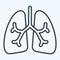 Icon Lungs. related to Respiratory Therapy symbol. line style. simple design editable. simple illustration