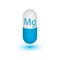 Icon of magnesium mineral blue.