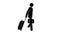 Icon man goes with luggage