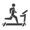 Icon of a man on a treadmill. Vector on a white background.