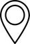 Icon of map pin as concept of navigation or place location