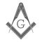 icon with Masonic Square and Compasses for your design