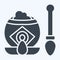 Icon Mate Tea. related to Argentina symbol. glyph style. simple design editable. simple illustration