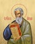 Icon of the Matthew the Evangelist on a Golden background