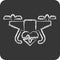 Icon Medical Drone. related to Drone symbol. chalk Style. simple design editable. simple illustration