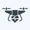 Icon Medical Drone. related to Drone symbol. glyph style. simple design editable. simple illustration