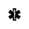 Icon. Medicine ambulance emblem, star of life