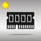 Icon of memory chip RAM hardware rom power.