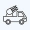 Icon Missile Truck. suitable for Education symbol. line style. simple design editable. design template vector. simple illustration