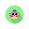 Icon monkey smiling on white background