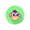 Icon monkey on the white background