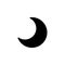 Icon. Moon, crescent symbol sign