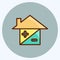 Icon Mortgage. suitable for education symbol. flat style. simple design editable. design template vector. simple illustration