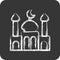 Icon Mosque. related to Eid Al Adha symbol. Chalk Style. simple design editable. simple illustration