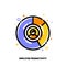 Icon of multicolor diagram and staff member for employee productivity concept. Flat filled outline style. Pixel perfect 64x64