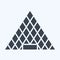 Icon Musee Du Louvre. related to France symbol. glyph style. simple design editable. simple illustration