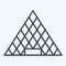 Icon Musee Du Louvre. related to France symbol. line style. simple design editable. simple illustration