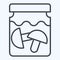 Icon Mushroom. related to Poison symbol. line style. simple design editable. simple illustration