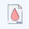 Icon Nagative Blood. related to Blood Donation symbol. doodle style. simple design editable. simple illustration