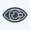 Icon Nano Contact Lenses. related to Future Technology symbol. glyph style. simple design editable. simple illustration