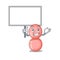 An icon of neisseria gonorrhoeae mascot design style bring a board