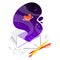 Icon of new mail envelope. White mail envelope with space speech bubble.