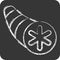 Icon Normal Bronchus. related to Respiratory Therapy symbol. chalk Style. simple design editable. simple illustration