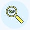 Icon Organic Search. suitable for IT Services symbol. color mate style. simple design editable. design template vector. simple